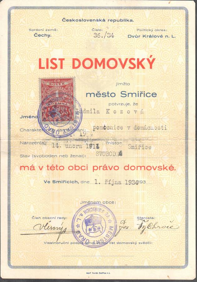 List domovský