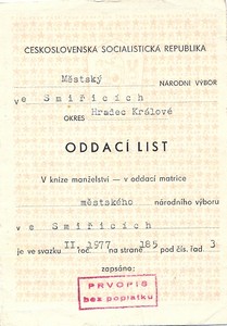 Oddací list
