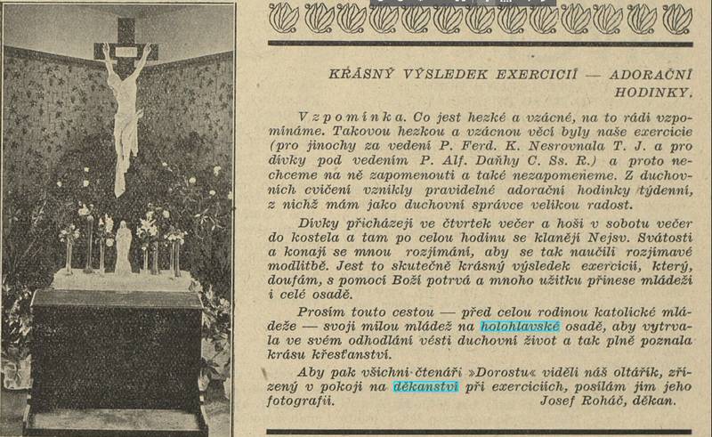 Exercicie - adorační hodina