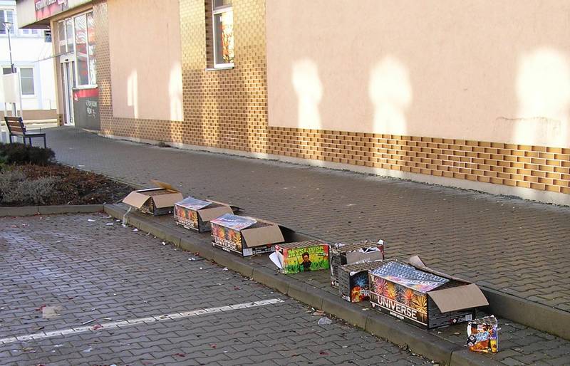 zbytek ohňostrojů