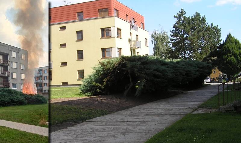 požár