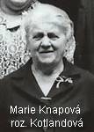 Marie Knapová, roz. Kotlandová