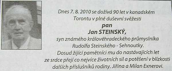 Steinský - Sehnoutka