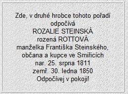 Rozalie Steinsk roz. Rottov