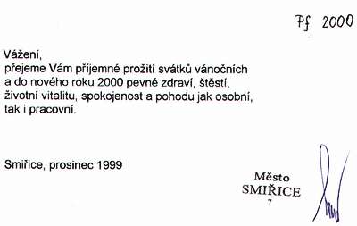 Smiřice - novoročenky