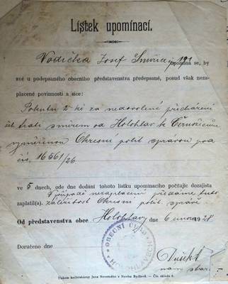 upomínka