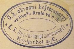 C. k. okresni hejtmanstvi 1896