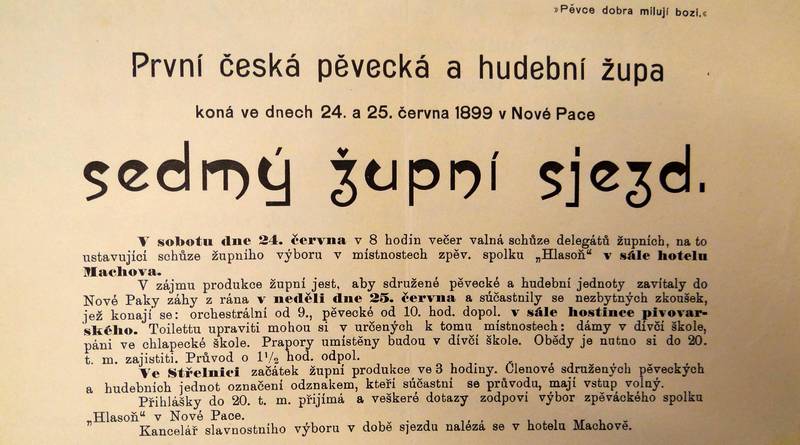 pozvanka z roku 1899